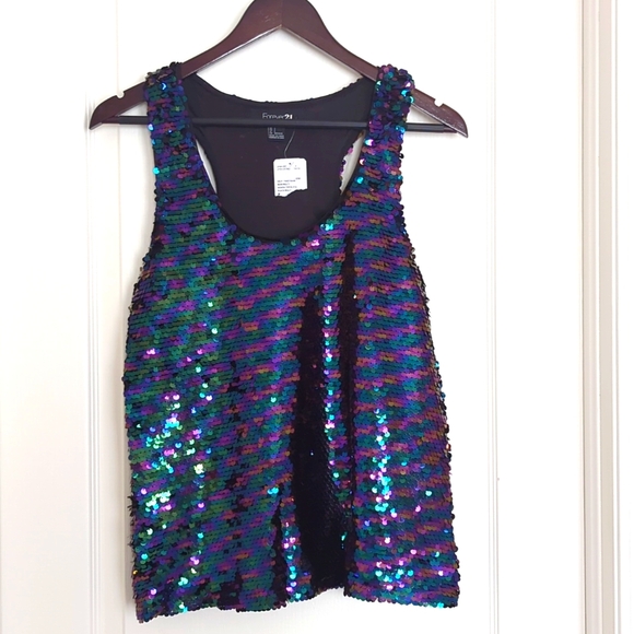 NWT sequin top sz Small, lined - Picture 1 of 6